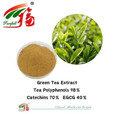 Hunan Sunfull Organiczne składniki ziołowe Theaflaviny 10~40% EGCG 40% Katechiny 70% Polifenole herbaty 98% Ekstrakt z zielonej herbaty